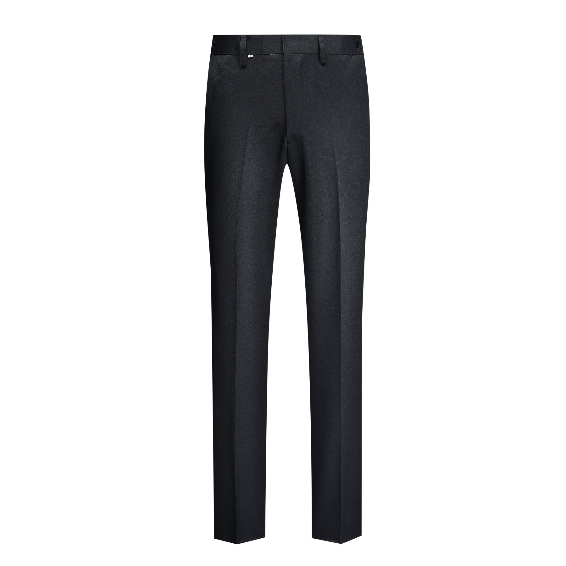Black # Men's prom stylish 2-piece sequin suit with round sequin decoration and exquisite buttons, black sparkle blazer jacket with flat-front trousers featuring extended waist strap, slanted side pockets and back insert pocket for prom, party, wedding and stage performance, isolated on white background.