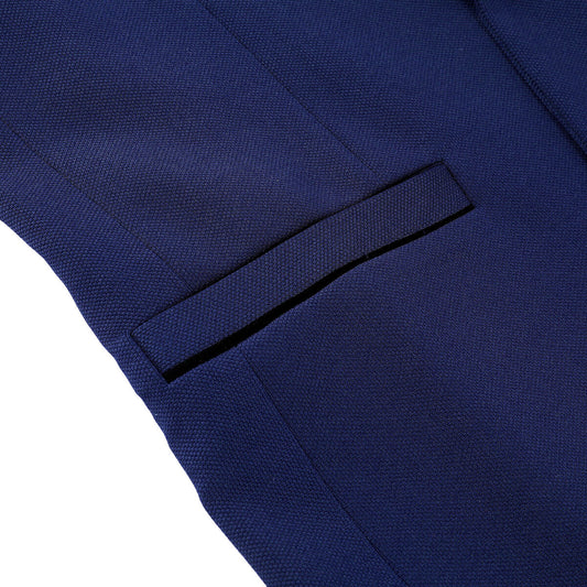 Dark Blue # Men's slim fit 1-button sport coat with notched lapel and single-breasted closure, dark blue business daily blazer with 4-button cuffs, padded shoulders, 2 side jet pockets and 1 inner pocket, lightweight breathable polyester suit jacket for business, office, wedding, prom and daily wear, isolated on white background.Cloudstyle