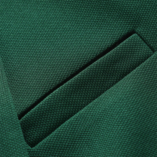 Green # Men's slim fit 1-button single-breasted business blazer with notched lapel and 4-button cuffs, lightweight solid green sport coat with fully lined polyester for office, business, wedding, party and daily wear, isolated on white background.