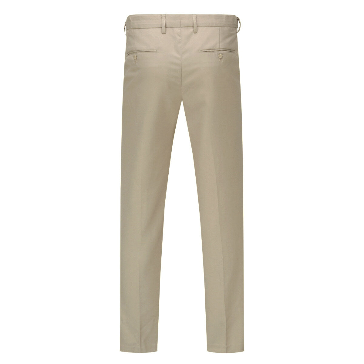 Beige # Men's slim fit 3-piece notched lapel casual suit with four-button cuffs and single-breasted closure, beige formal blazer jacket with matching vest and flat-front trousers with extended waist strap, classic elegant business wear for office, wedding, prom and daily events, isolated on white background.