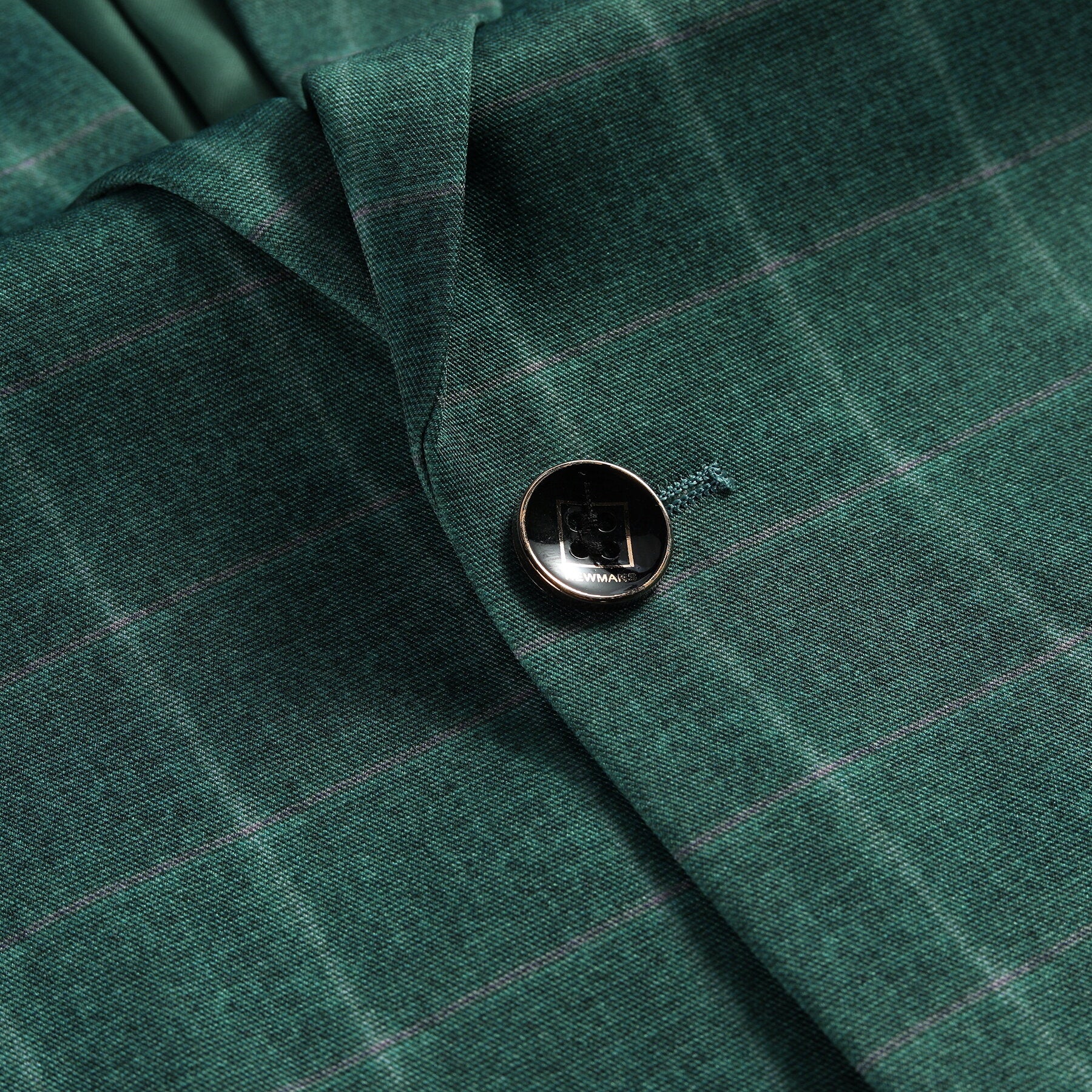 Green Plaid # Men's slim fit 3-piece green plaid modern suit with peaked lapel and button closure, classic yet contemporary formal blazer jacket with matching vest and flat-front trousers with extended waist strap for business, wedding, prom and daily wear, isolated on white background.