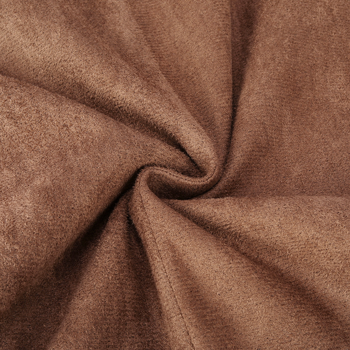 Brown # Men's slim fit double-breasted velvet vest with stand collar and button closure, brown gothic steampunk sleeveless tailcoat in premium faux suede fabric with medieval victorian style for wedding, cosplay, prom, party, stage and Halloween, isolated on white background.