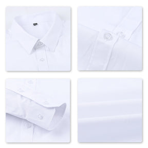 Slim Fit Turn-Down Collar Shirt White