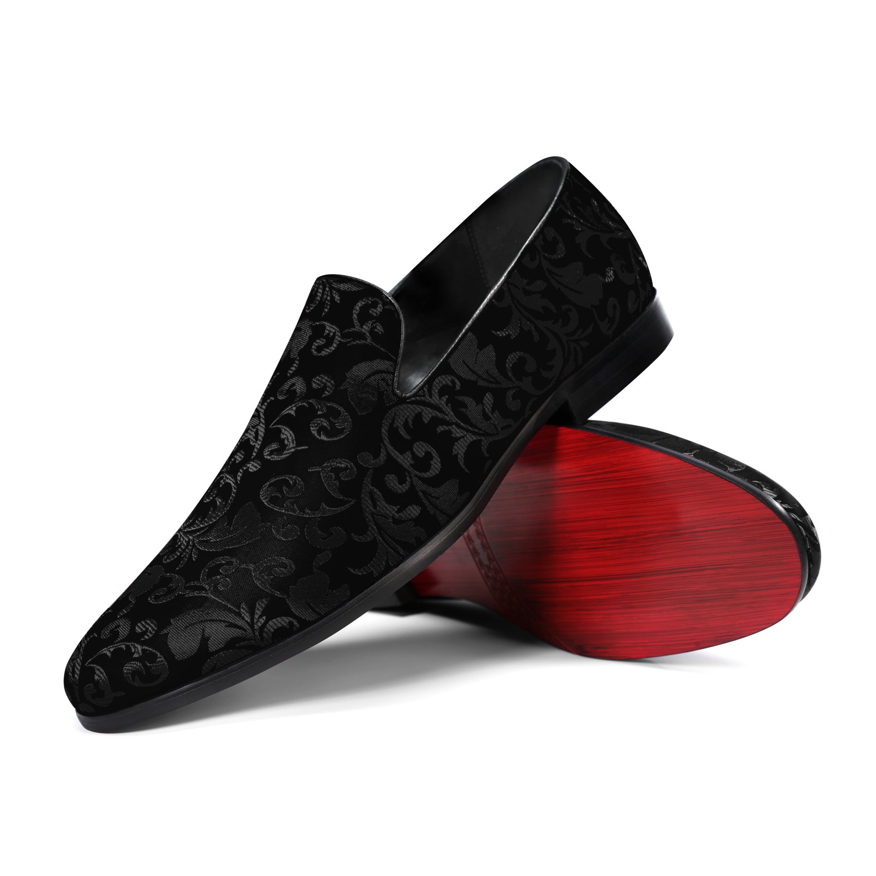 Men's Round-Toe Low-Top Loafers Black