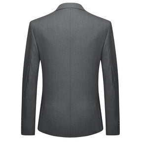 Dark Grey Blazer Two Buttons Blazer