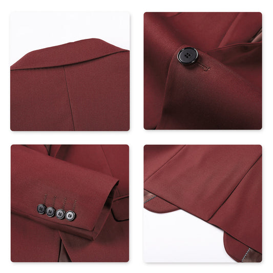 Maroon Stylish Blazer One Button Casual Blazer - Cloudstyle