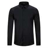 Slim Fit Turn-Down Collar Shirt Black