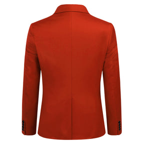 3-Piece Slim Fit One Button Fashion Red Suit