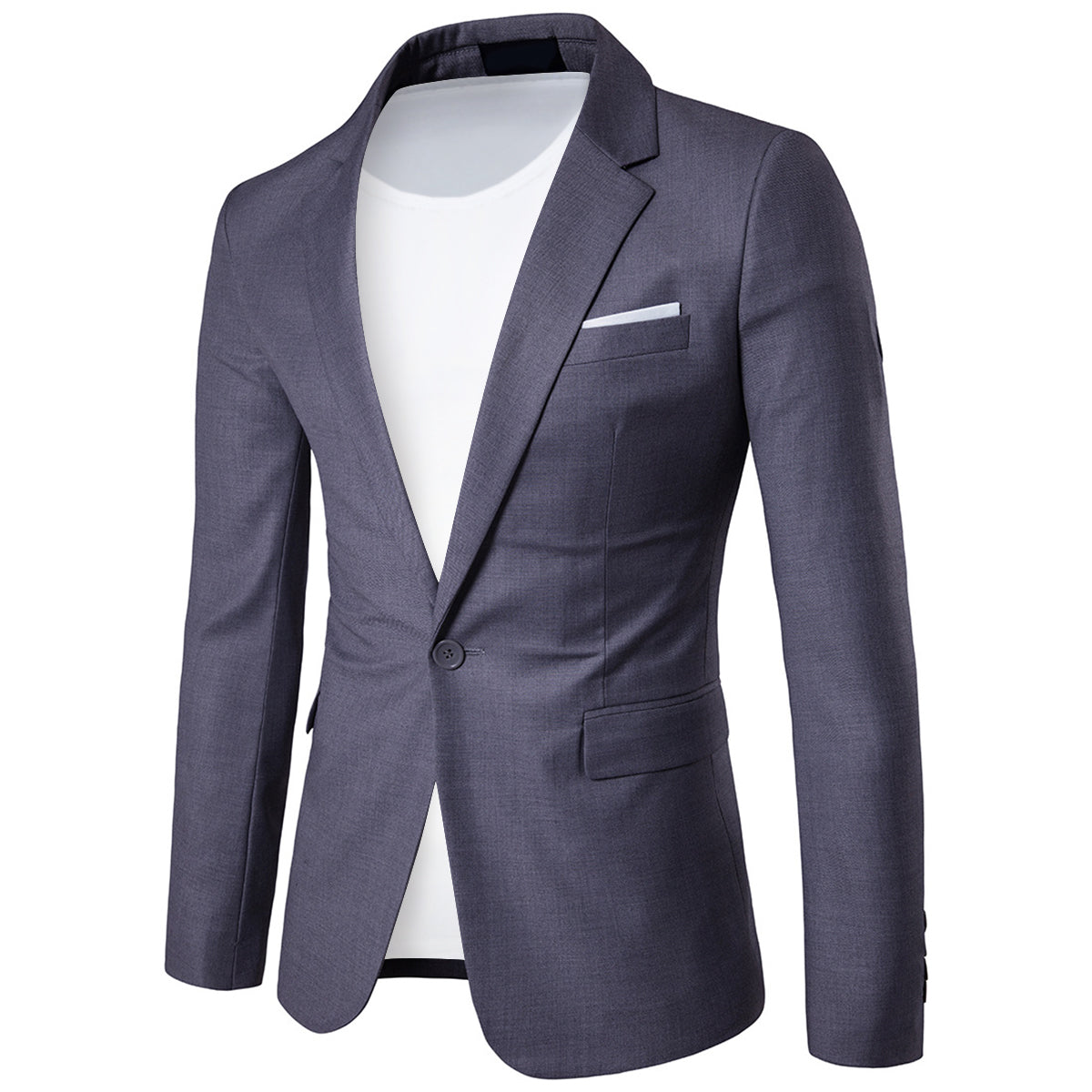 Dark Grey Casual Blazer Slim Fit Business Blazer