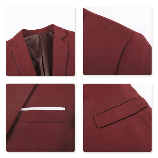 Maroon Stylish Blazer One Button Casual Blazer - Cloudstyle