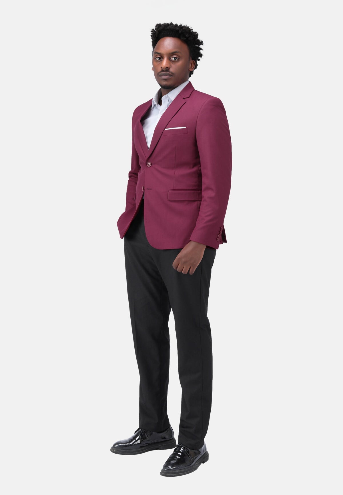 Classic Red Blazer Two Buttons Blazer
