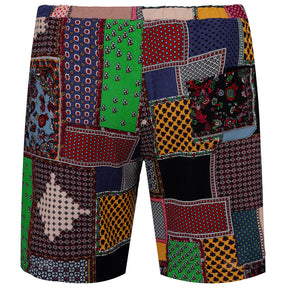 2-Piece Multi-colored Square Hawaii Summer Suit