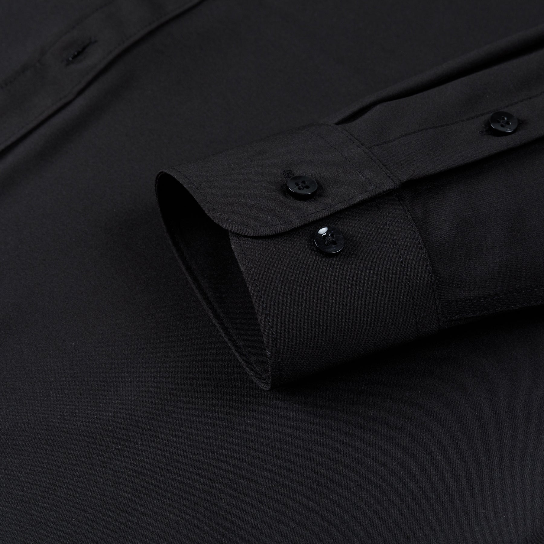 Men's Solid Square Neck Fitted Business Long-Sleeved Shirt WHOLESALE - Cloudstyle