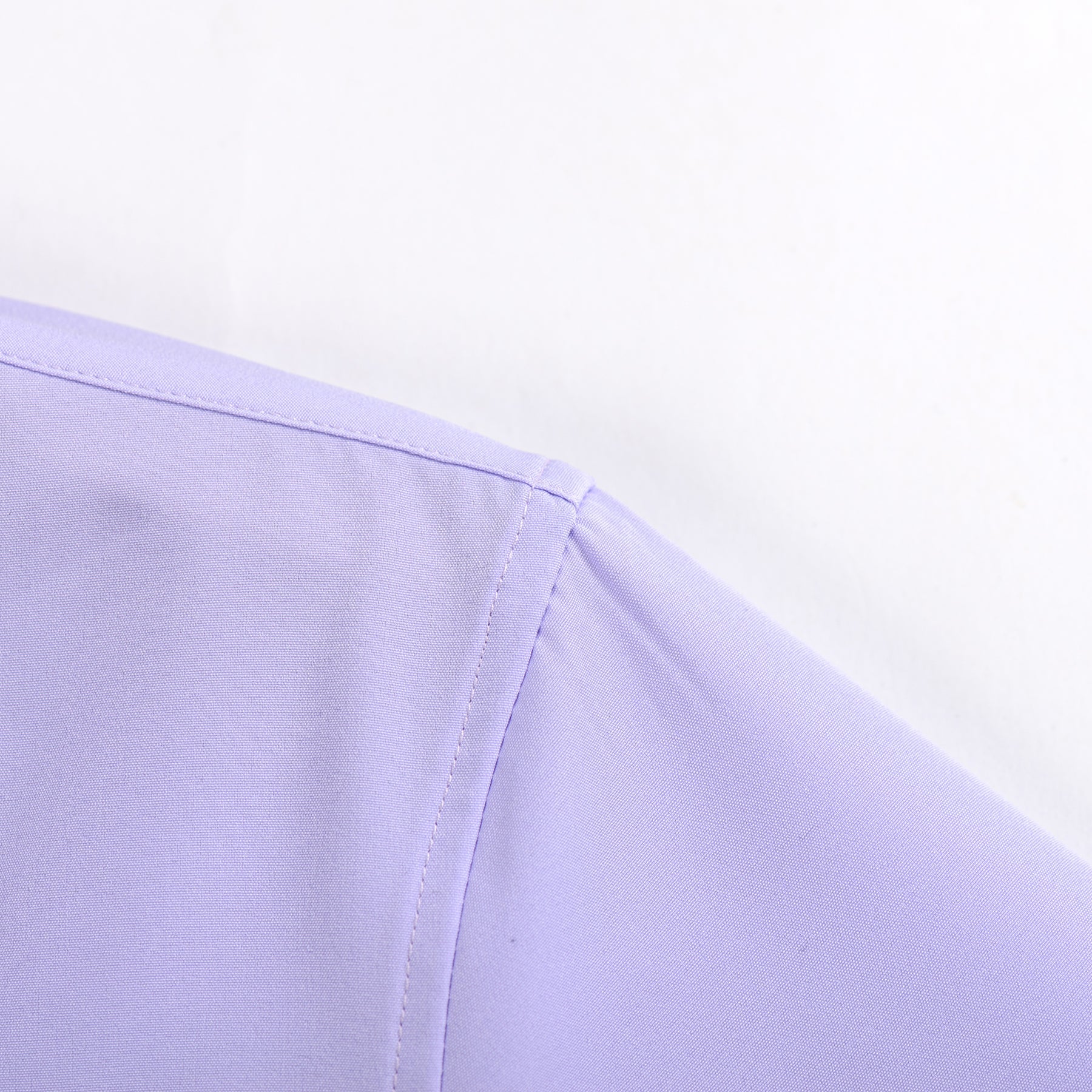 Men's Solid Square Neck Fitted Business Long-Sleeved Shirt Pink