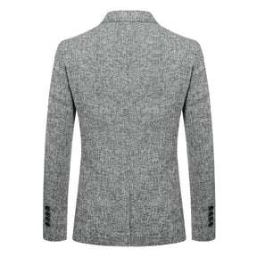 Men's Notch Lapel Single-Breasted Blazer Grey