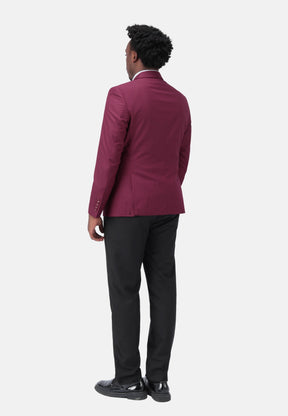 Classic Red Blazer Two Buttons Blazer