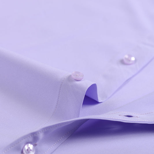 Men's Solid Square Neck Fitted Business Long-Sleeved Shirt WHOLESALE - Cloudstyle