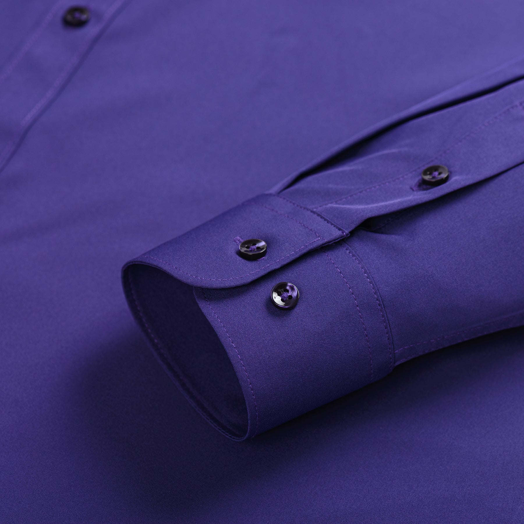 Men's Solid Square Neck Fitted Business Long-Sleeved Shirt WHOLESALE - Cloudstyle