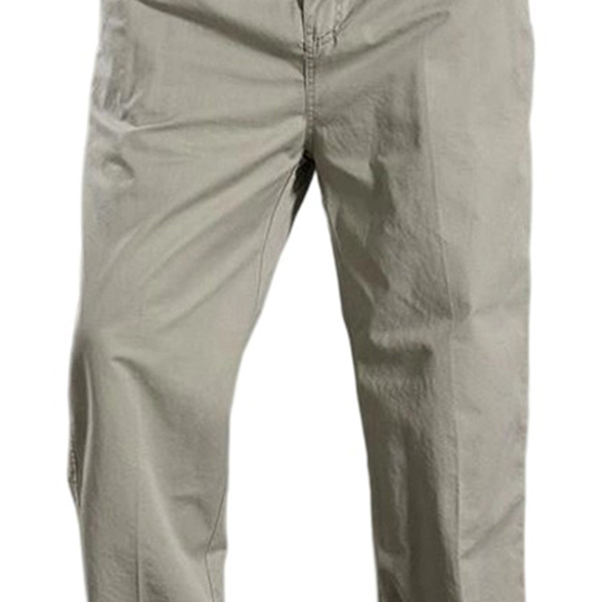 Men's Solid High-Waisted Straight-Leg Loose Casual Pants Khaki