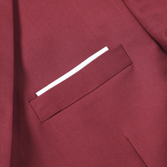 Classic Maroon Blazer Two Buttons Blazer - Cloudstyle