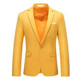 Fashion Jakcket One Button Casual Blazer Orange