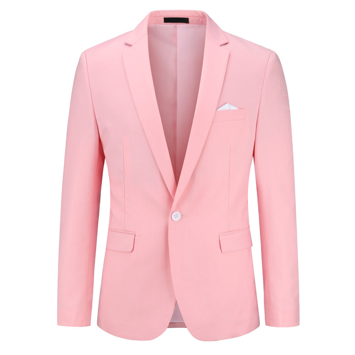 2-Piece Slim Fit Simple Designed Pink Suit
