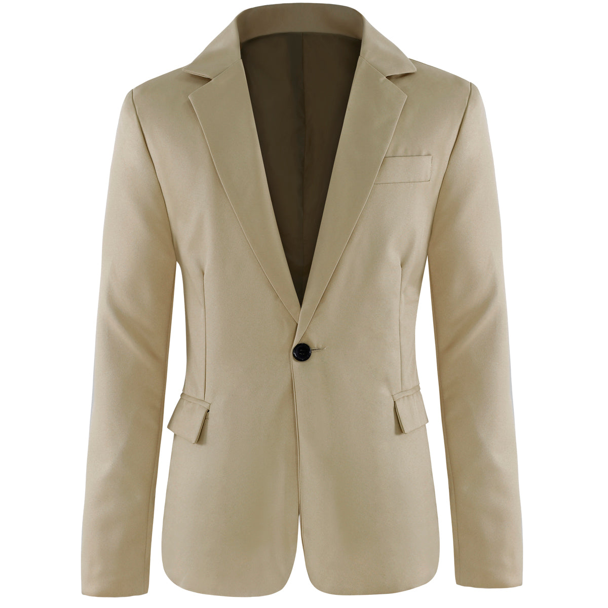 Men's Slim Fit Casual Blazer Jacket Khaki