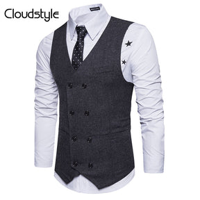 Slim Fit Comfortable Retro Black Vest