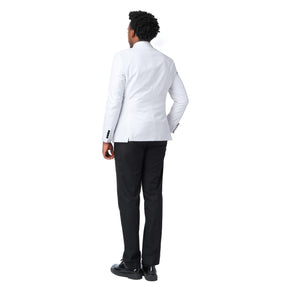3 Piece Men's Suits One Button Slim Fit Peaked Lapel Tuxedo White