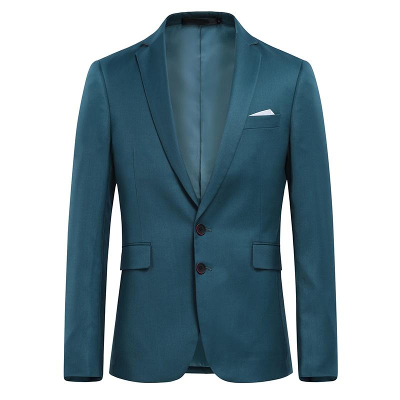 DarkCyan 3-Piece Suit Slim Fit Two Button Suit -Cloudstyle