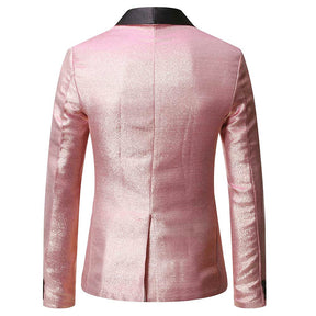 Magic Pink Tuxedo Jacket Luxury Prom Blazer