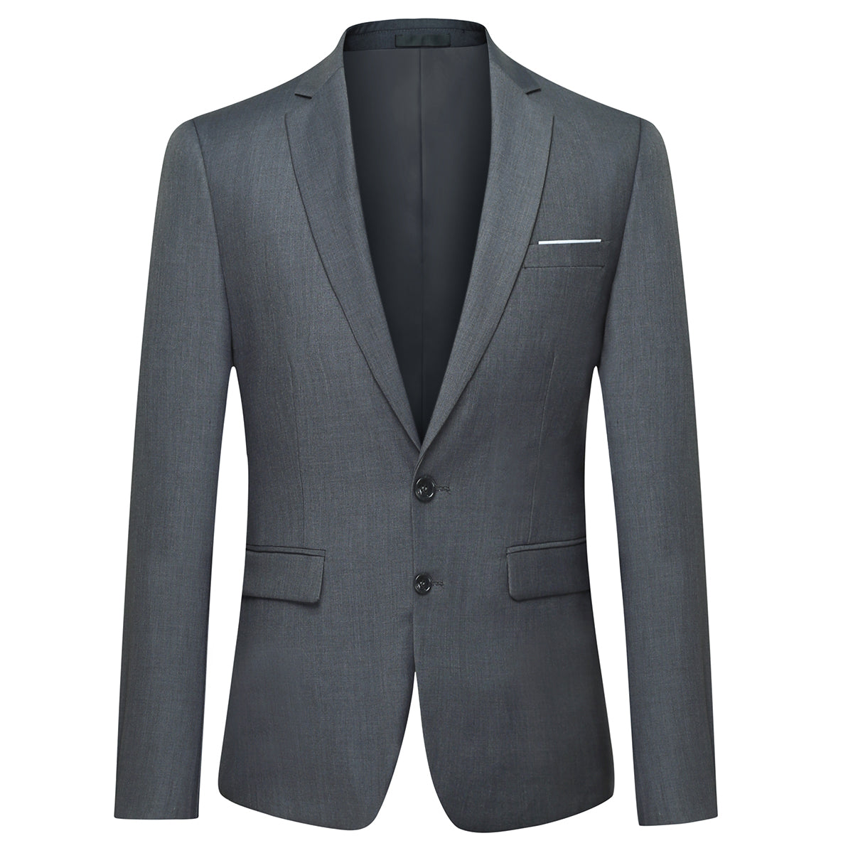 Men Suit 2 Piece, Grey Suits for Men, Slim Fit Suits, One Button