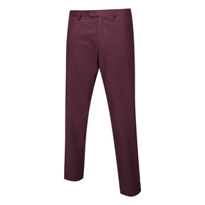 2-Piece Slim Fit One Button Casual Wine Red Suit