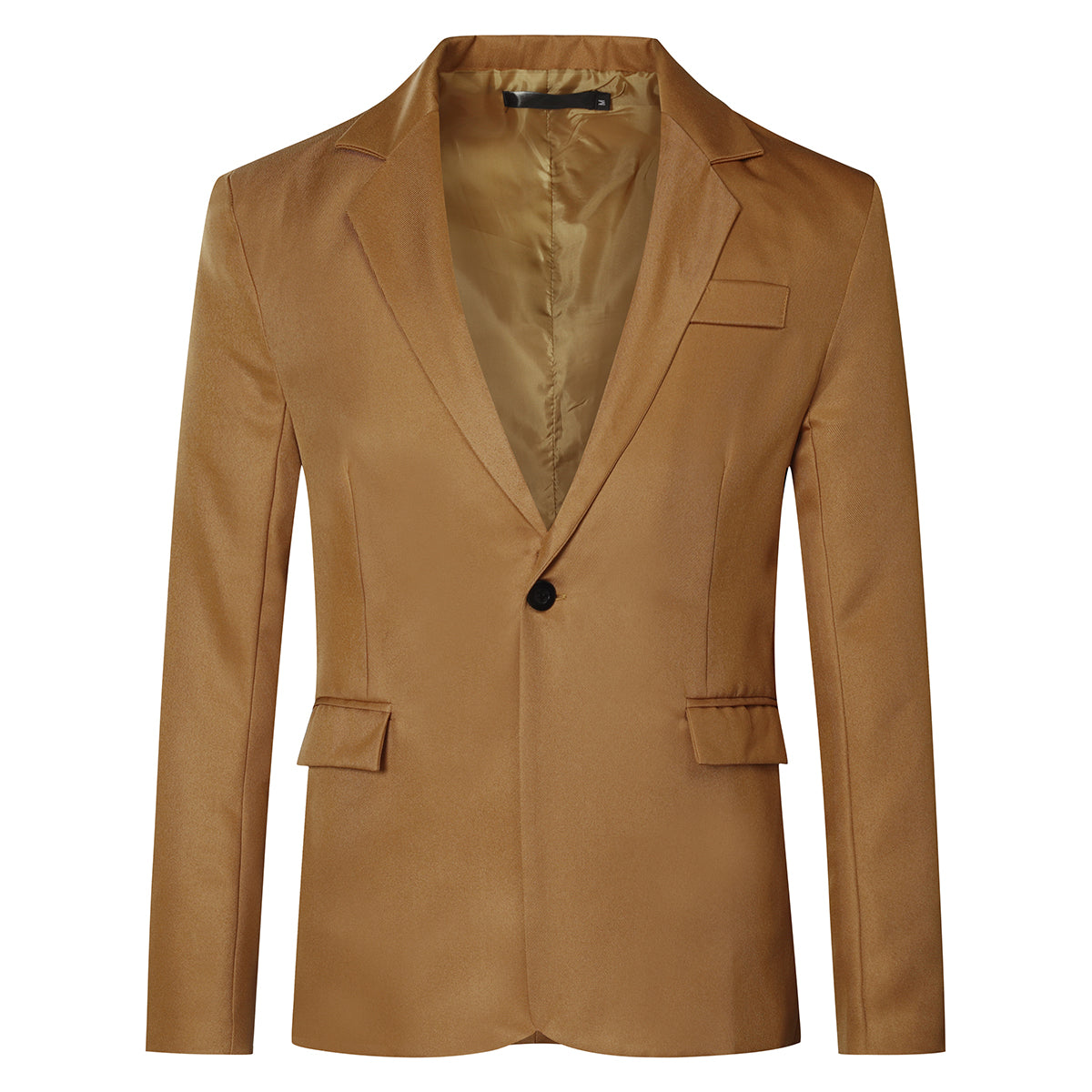Men's Slim Fit Casual Blazer Jacket Brown