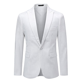 Men's Palace Dark Pattern One Button Blazer White