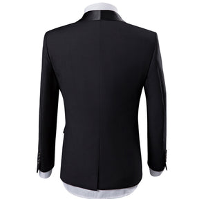 2-Piece Slim Fit Wedding Suit Black - Cloudstyle