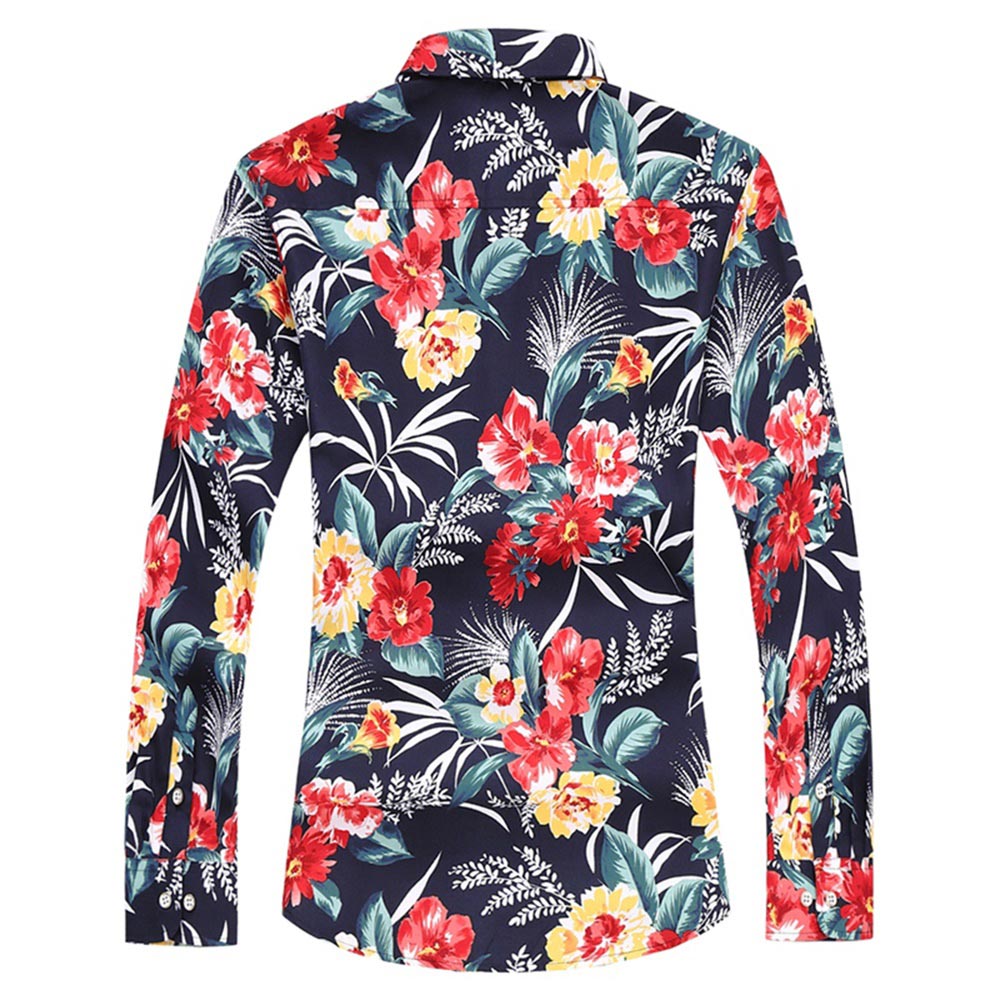 Men's Regular Fit Printed Casual Shirt Floral Shirts