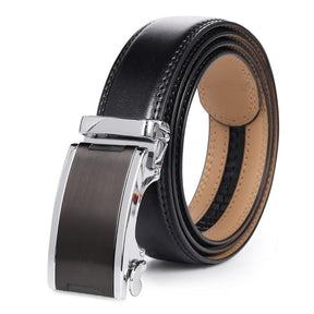 Mens Genuine Leather Dress Belt Black