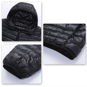 Hooded Lightweight Water-Resistant Jacket Black