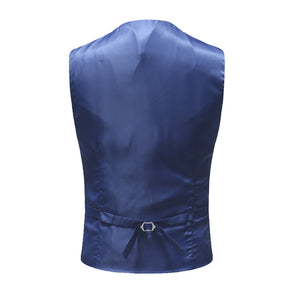 Modern Fit Paisley Dress Vest Blue