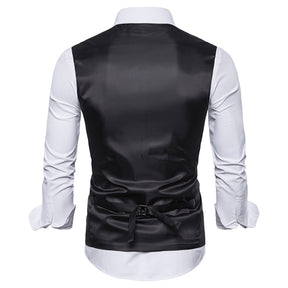 Slim Fit Comfortable Stripe Brown Vest