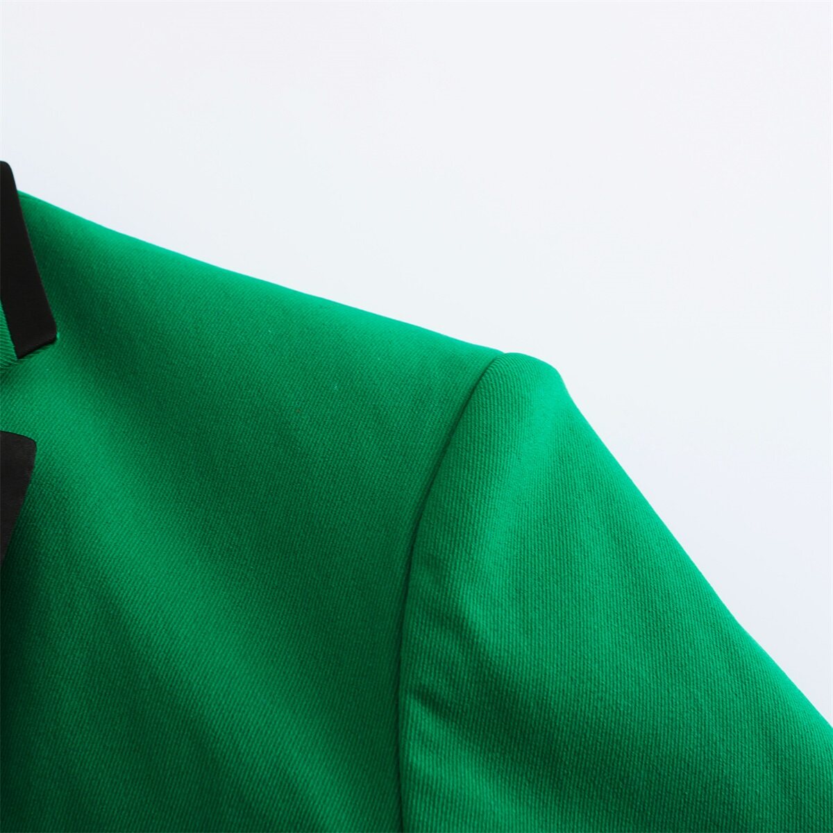 Men's One Button Solid Color Casual Blazer Green - Cloudstyle