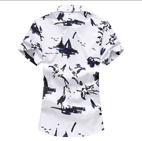Slim Fit Pattern Printed T-Shirt White