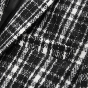Men's Autumn One Button Casual Plaid Jacket Black