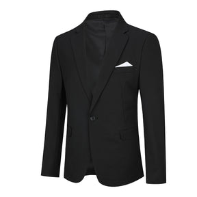 Fashion Jakcket One Button Casual Blazer Black
