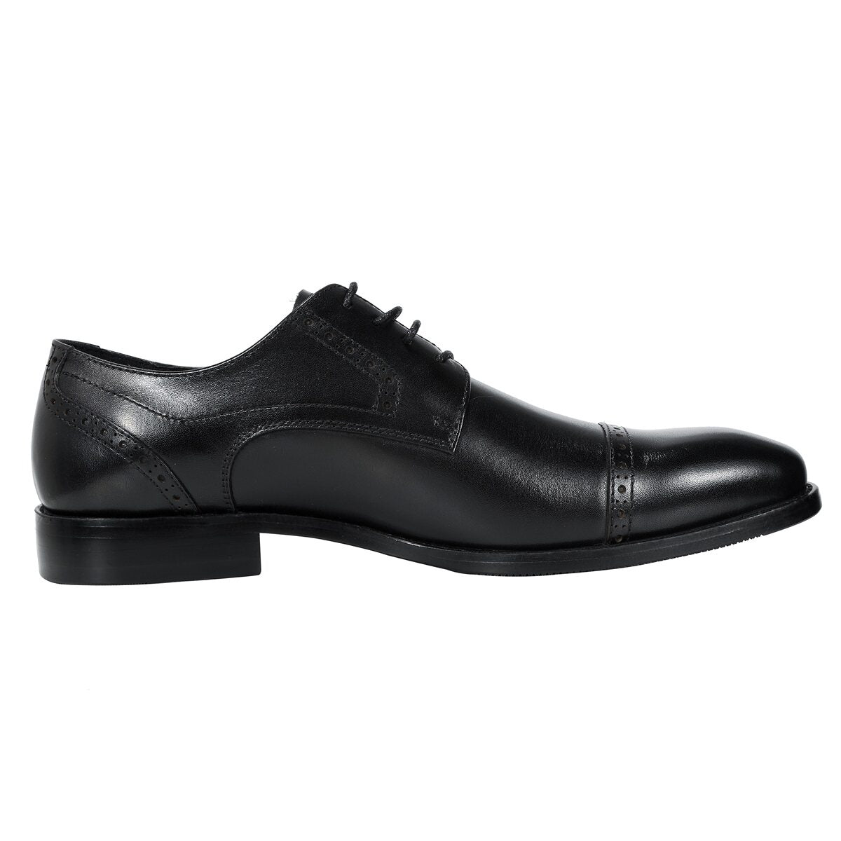 Men's Three Joint Business Formal Breathable British Leather Shoes Black