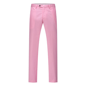 Slim Fit One Button Casual Pink 3-Piece Suit