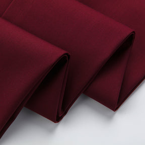 Men's Two-Button Back Slit Lapel Collar 3-Piece Suit Wine Red