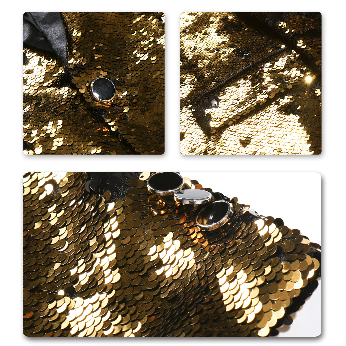 Reversible Gold Sequins Blazer