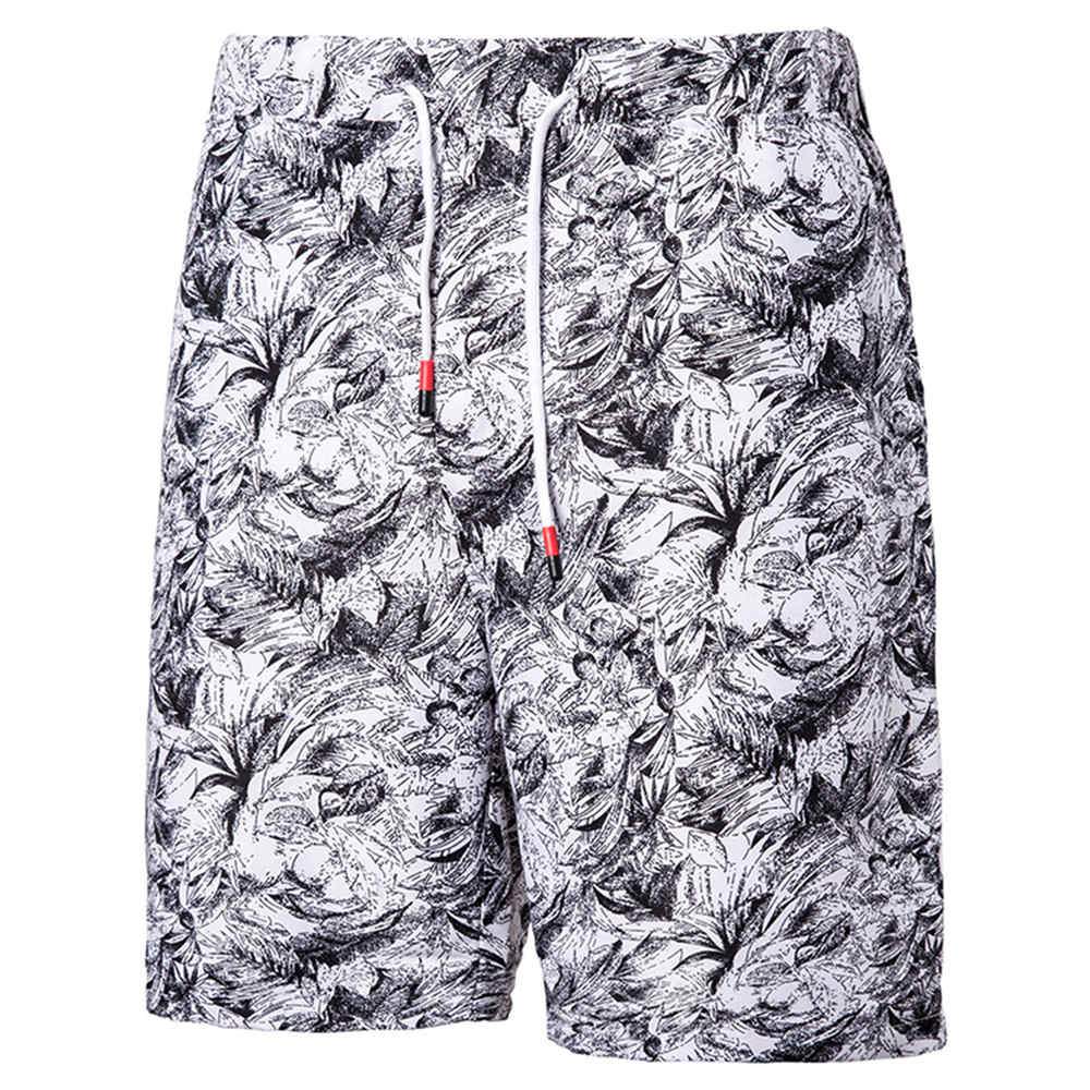 Relaxed Fit Paisley Beach Shorts Grey